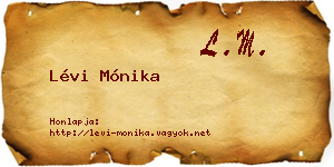 Lévi Mónika névjegykártya